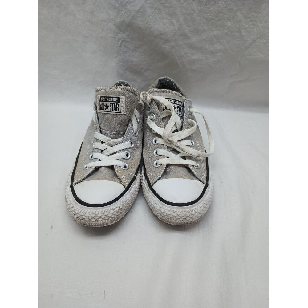 Converse All Star Grey/Orange Canvas Low Top Sneakers Women's 7